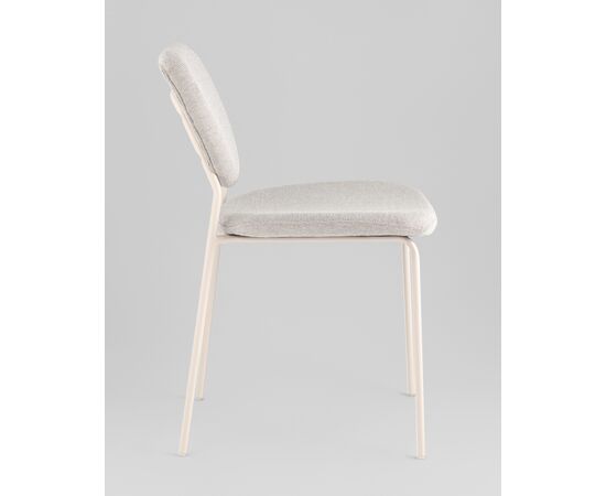 Стул обеденный Gigi шенилл серый белые ножки, изображение 4 | Интернет магазин мебели и декора LifeDekor