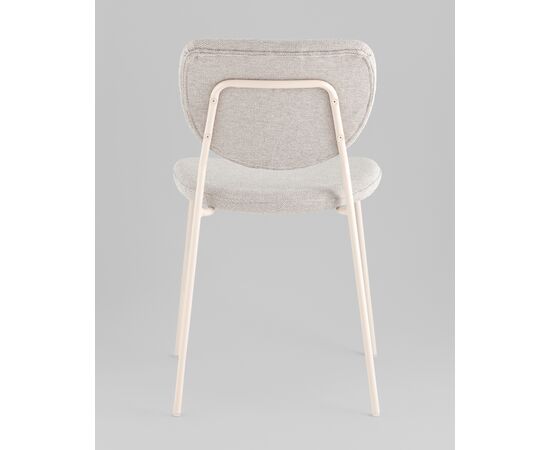 Стул обеденный Gigi шенилл серый белые ножки, изображение 5 | Интернет магазин мебели и декора LifeDekor