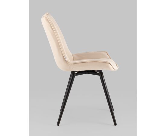 Стул вращающийся Робб велюр бежевый, изображение 4 | Интернет магазин мебели и декора LifeDekor