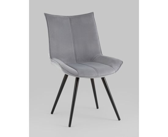 Стул вращающийся Робб велюр серый, изображение 2 | Интернет магазин мебели и декора LifeDekor