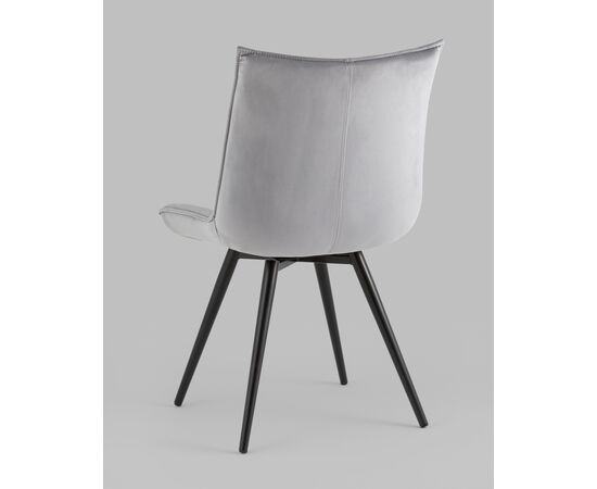 Стул вращающийся Робб велюр серый, изображение 6 | Интернет магазин мебели и декора LifeDekor