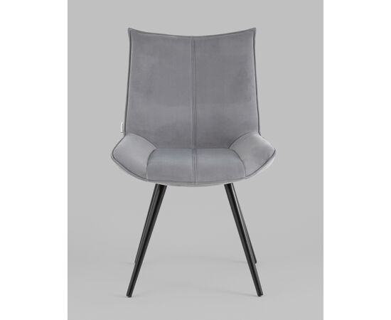 Стул вращающийся Робб велюр серый, изображение 3 | Интернет магазин мебели и декора LifeDekor