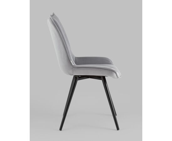 Стул вращающийся Робб велюр серый, изображение 4 | Интернет магазин мебели и декора LifeDekor