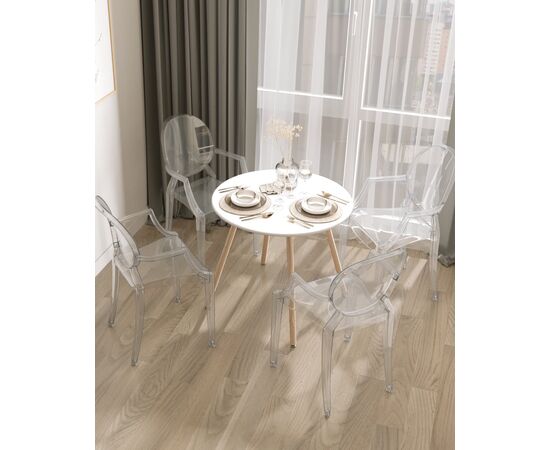 Стол Oslo Round WT New белый, изображение 7 | Интернет магазин мебели и декора LifeDekor