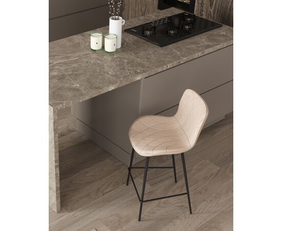 Стул барный Vault экокожа светло-серый, изображение 44 | Интернет магазин мебели и декора LifeDekor