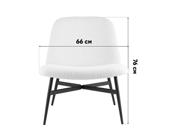 Кресло лаунж  Ease белый, изображение 16 | Интернет магазин мебели и декора LifeDekor