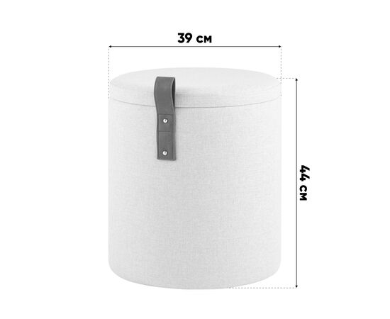 Пуф с ящиком Эркки рогожка S серый, изображение 26 | Интернет магазин мебели и декора LifeDekor