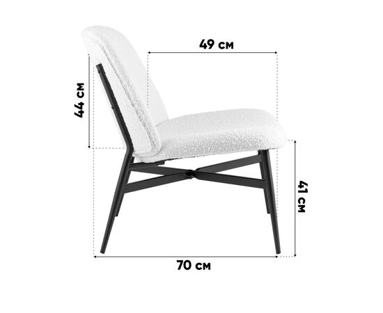 Кресло лаунж  Ease белый, изображение 17 | Интернет магазин мебели и декора LifeDekor