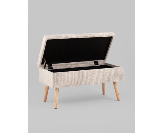 Банкетка Сторми с ящиком бежевый, изображение 6 | Интернет магазин мебели и декора LifeDekor