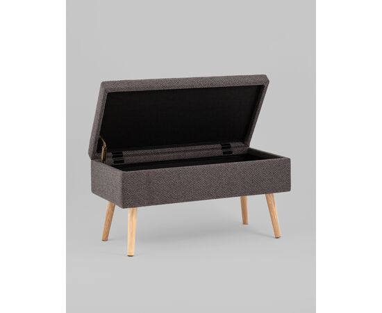 Банкетка Сторми с ящиком темно-серый, изображение 6 | Интернет магазин мебели и декора LifeDekor