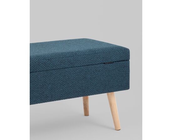 Банкетка Сторми с ящиком темно-синий, изображение 4 | Интернет магазин мебели и декора LifeDekor