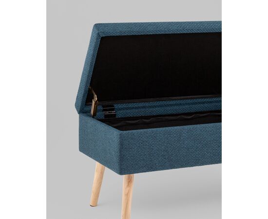 Банкетка Сторми с ящиком темно-синий, изображение 5 | Интернет магазин мебели и декора LifeDekor