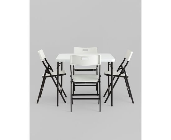 Комплект раскладного стола и стульев Кейт белый, изображение 3 | Интернет магазин мебели и декора LifeDekor