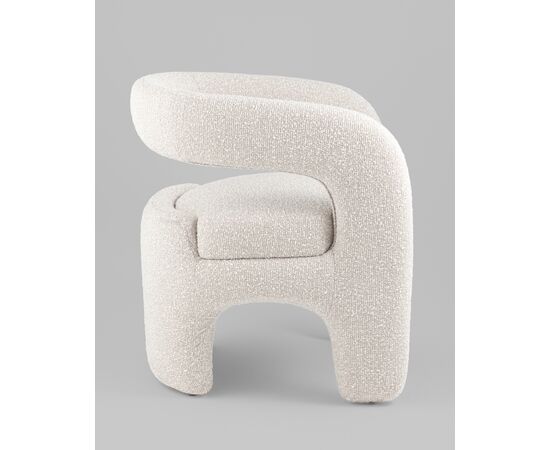 Кресло лаунж Bones жемчужный, изображение 6 | Интернет магазин мебели и декора LifeDekor