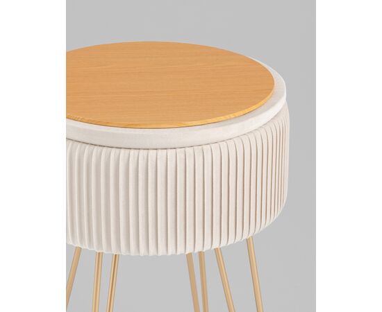 Пуф Астор бежевый, изображение 3 | Интернет магазин мебели и декора LifeDekor