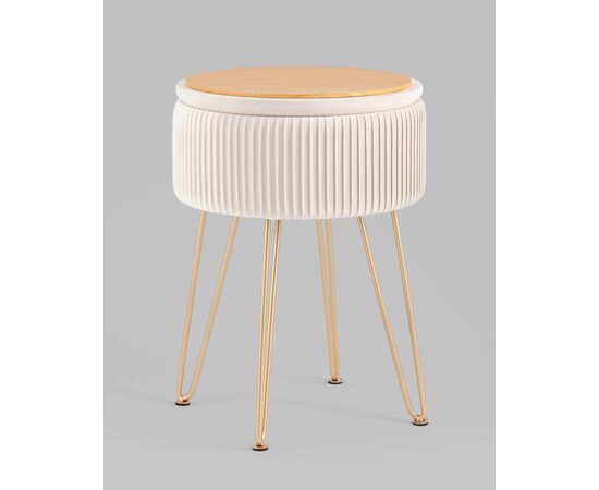 Пуф Астор бежевый, изображение 4 | Интернет магазин мебели и декора LifeDekor