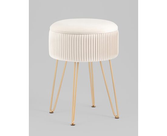 Пуф Астор бежевый, изображение 2 | Интернет магазин мебели и декора LifeDekor