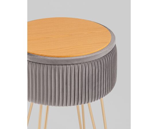 Пуф Астор серый, изображение 6 | Интернет магазин мебели и декора LifeDekor