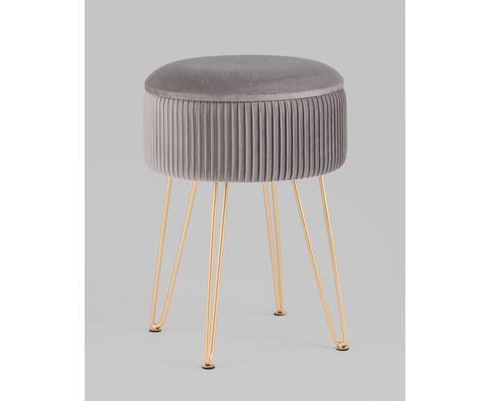 Пуф Астор серый, изображение 2 | Интернет магазин мебели и декора LifeDekor