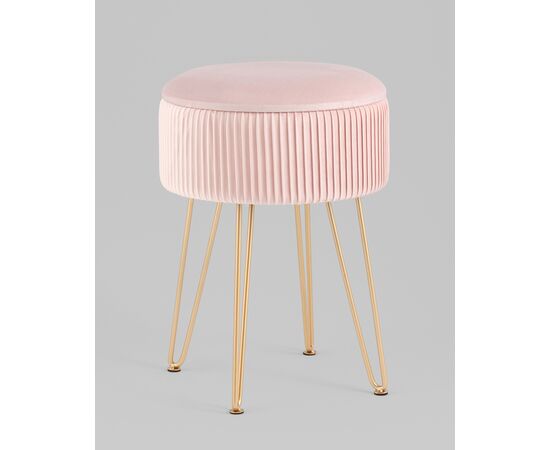 Пуф Астор светло-розовый, изображение 2 | Интернет магазин мебели и декора LifeDekor