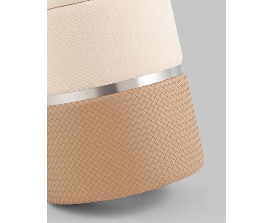 Пуф Кэрри с ящиком серебро шенилл бежевый, изображение 6 | Интернет магазин мебели и декора LifeDekor