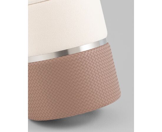 Пуф Кэрри с ящиком серебро шенилл светло-коричневый, изображение 6 | Интернет магазин мебели и декора LifeDekor