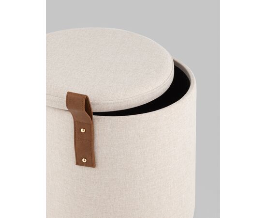 Пуф с ящиком Эркки рогожка XS белый, изображение 4 | Интернет магазин мебели и декора LifeDekor