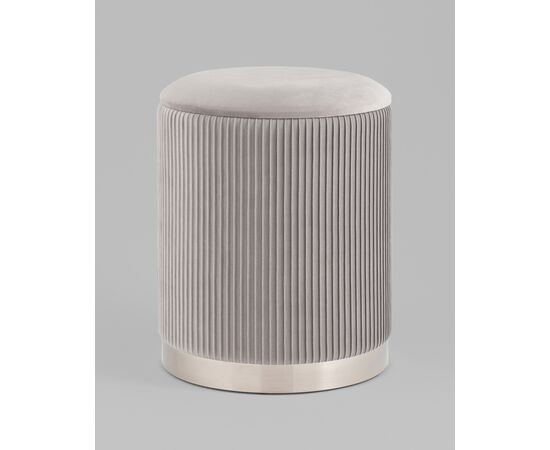 Пуф Шарлотта с ящиком серебро велюр серебристый, изображение 2 | Интернет магазин мебели и декора LifeDekor