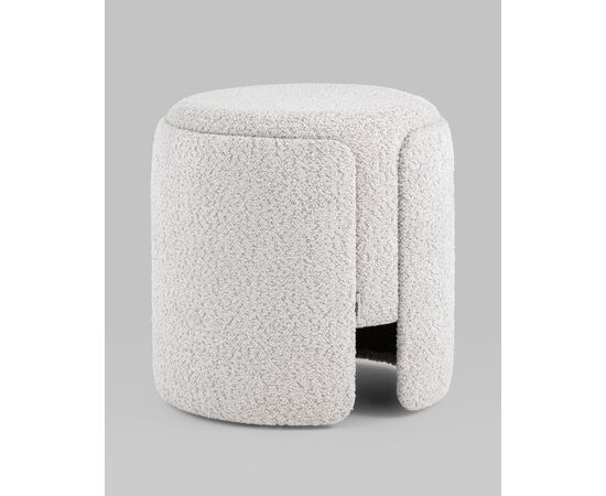 Пуф Taks букле светло-серый, изображение 2 | Интернет магазин мебели и декора LifeDekor