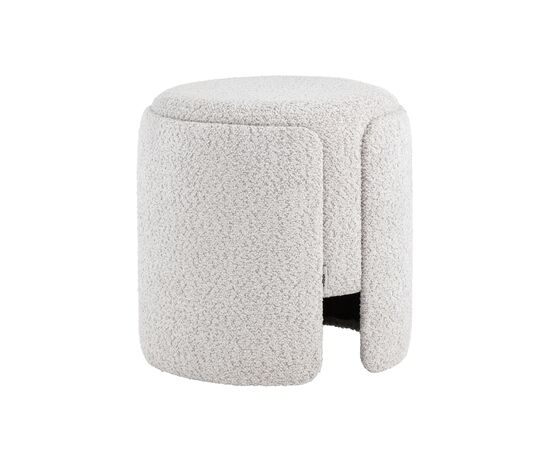 Пуф Taks букле светло-серый | Интернет магазин мебели и декора LifeDekor