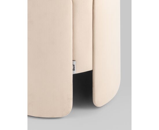 Пуф Taks велюр молочный, изображение 3 | Интернет магазин мебели и декора LifeDekor