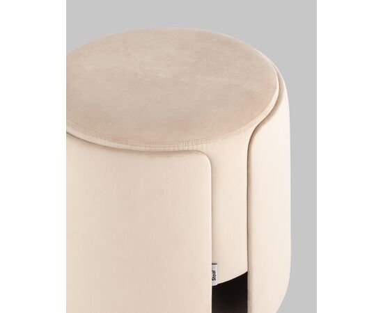 Пуф Taks велюр молочный, изображение 4 | Интернет магазин мебели и декора LifeDekor