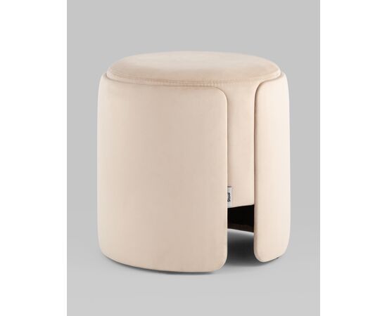 Пуф Taks велюр молочный, изображение 2 | Интернет магазин мебели и декора LifeDekor