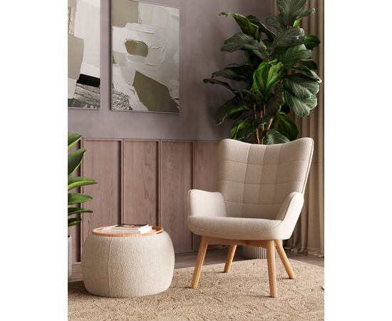 Пуф-столик Люкке с ящиком бежевый, изображение 31 | Интернет магазин мебели и декора LifeDekor