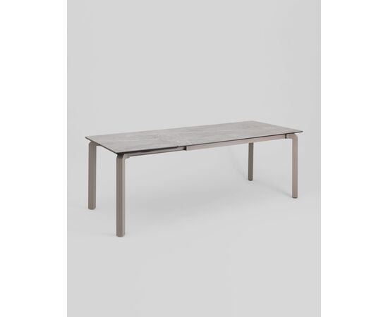 Стол обеденный Varden раскладной 160-220х90 см керамика серый, изображение 6 | Интернет магазин мебели и декора LifeDekor