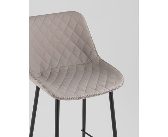 Стул барный Arch экокожа серый, изображение 10 | Интернет магазин мебели и декора LifeDekor