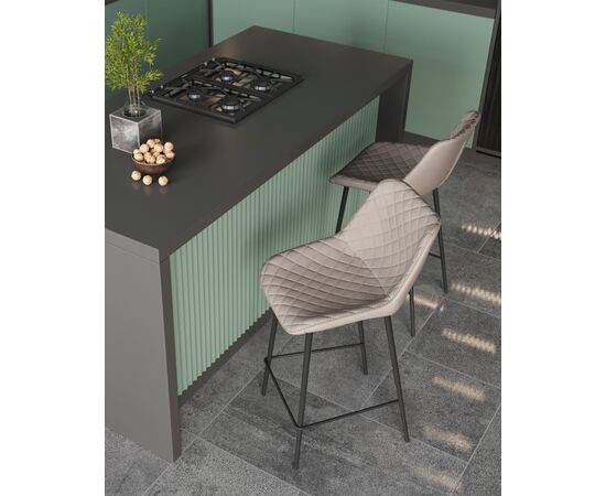 Стул барный Arch экокожа серый, изображение 44 | Интернет магазин мебели и декора LifeDekor