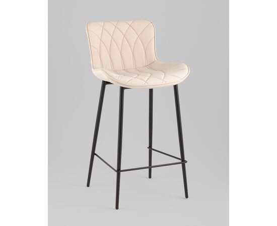 Стул барный Vault экокожа светло-серый, изображение 4 | Интернет магазин мебели и декора LifeDekor