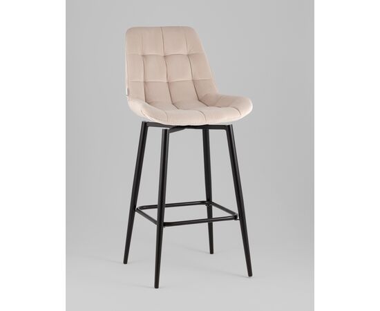 Стул барный Флекс с поворотным механизмом велюр бежевый, изображение 2 | Интернет магазин мебели и декора LifeDekor