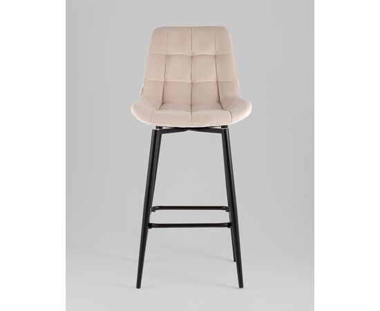 Стул барный Флекс с поворотным механизмом велюр бежевый, изображение 3 | Интернет магазин мебели и декора LifeDekor