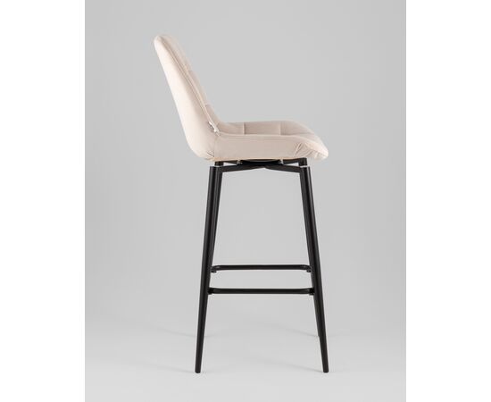 Стул барный Флекс с поворотным механизмом велюр бежевый, изображение 4 | Интернет магазин мебели и декора LifeDekor
