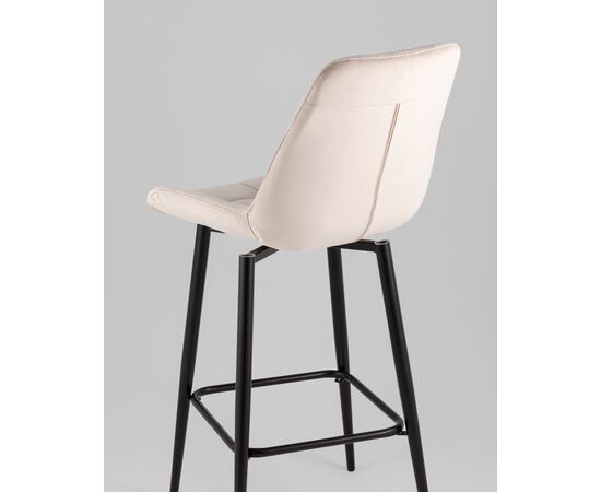 Стул барный Флекс с поворотным механизмом велюр бежевый, изображение 7 | Интернет магазин мебели и декора LifeDekor
