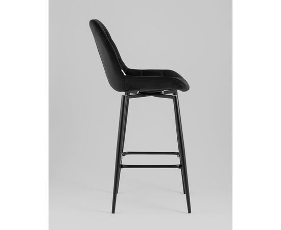 Стул барный Флекс с поворотным механизмом велюр черный, изображение 4 | Интернет магазин мебели и декора LifeDekor