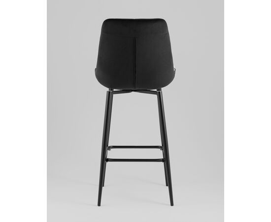 Стул барный Флекс с поворотным механизмом велюр черный, изображение 5 | Интернет магазин мебели и декора LifeDekor