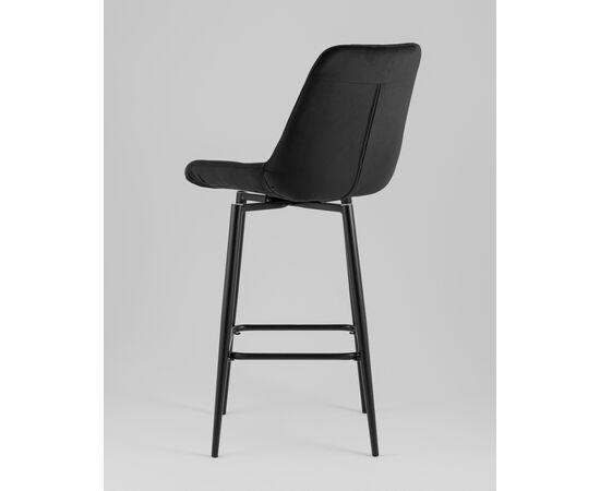 Стул барный Флекс с поворотным механизмом велюр черный, изображение 6 | Интернет магазин мебели и декора LifeDekor