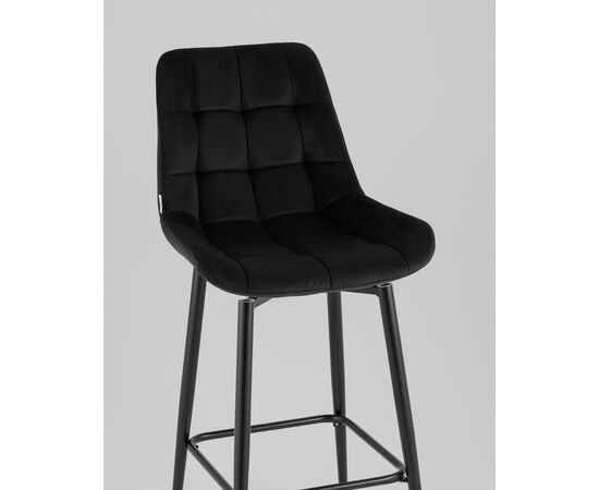 Стул барный Флекс с поворотным механизмом велюр черный, изображение 8 | Интернет магазин мебели и декора LifeDekor