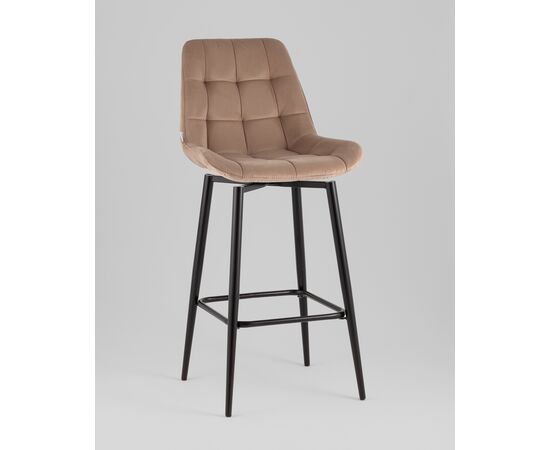 Стул барный Флекс с поворотным механизмом велюр капучино, изображение 2 | Интернет магазин мебели и декора LifeDekor