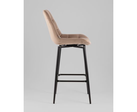 Стул барный Флекс с поворотным механизмом велюр капучино, изображение 4 | Интернет магазин мебели и декора LifeDekor