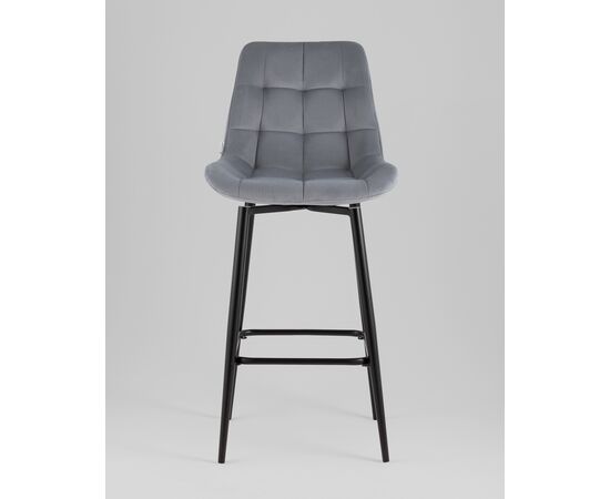 Стул барный Флекс с поворотным механизмом велюр велютто серый, изображение 3 | Интернет магазин мебели и декора LifeDekor