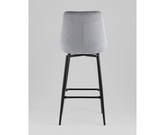Стул барный Флекс с поворотным механизмом велюр велютто серый, изображение 5 | Интернет магазин мебели и декора LifeDekor